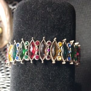 Bracelet, multi color stones,Stretch.